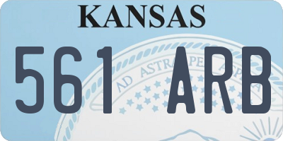 KS license plate 561ARB