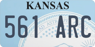 KS license plate 561ARC