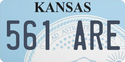 KS license plate 561ARE