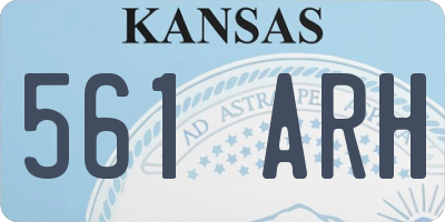 KS license plate 561ARH