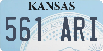 KS license plate 561ARI