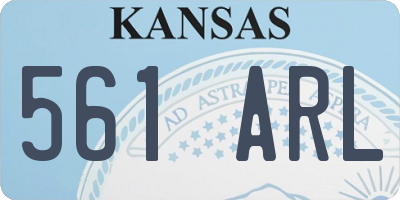 KS license plate 561ARL