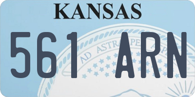 KS license plate 561ARN