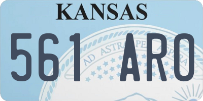 KS license plate 561ARO