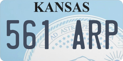 KS license plate 561ARP