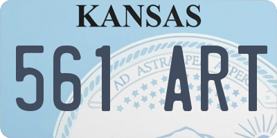 KS license plate 561ART