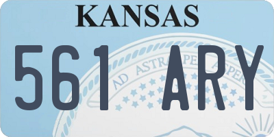 KS license plate 561ARY