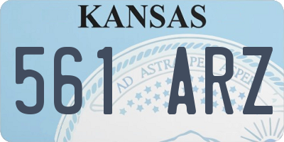 KS license plate 561ARZ