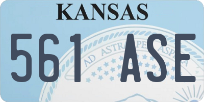 KS license plate 561ASE
