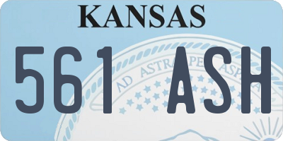 KS license plate 561ASH