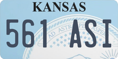 KS license plate 561ASI