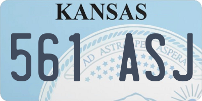 KS license plate 561ASJ