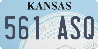 KS license plate 561ASQ