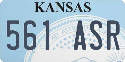 KS license plate 561ASR