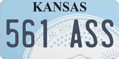 KS license plate 561ASS