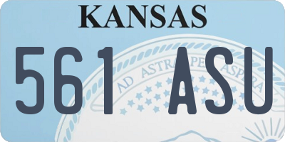 KS license plate 561ASU