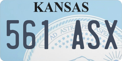 KS license plate 561ASX