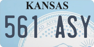 KS license plate 561ASY
