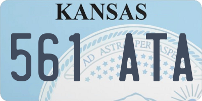KS license plate 561ATA