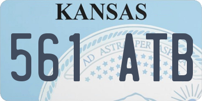 KS license plate 561ATB