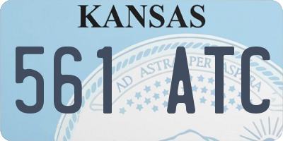KS license plate 561ATC