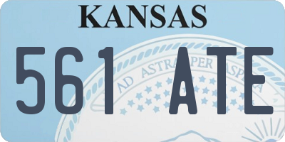 KS license plate 561ATE