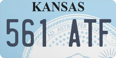 KS license plate 561ATF