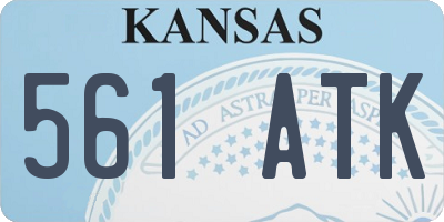 KS license plate 561ATK