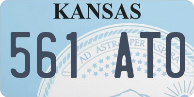KS license plate 561ATO