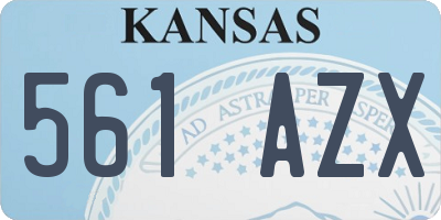 KS license plate 561AZX