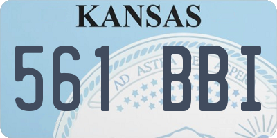 KS license plate 561BBI