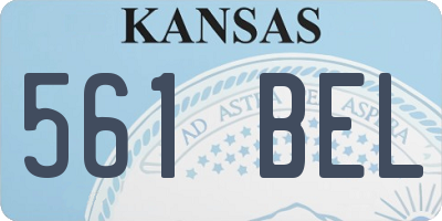 KS license plate 561BEL