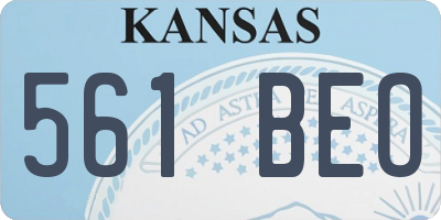 KS license plate 561BEO