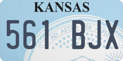 KS license plate 561BJX