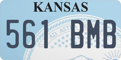 KS license plate 561BMB