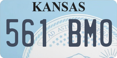 KS license plate 561BMO