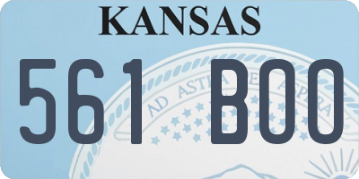 KS license plate 561BOO