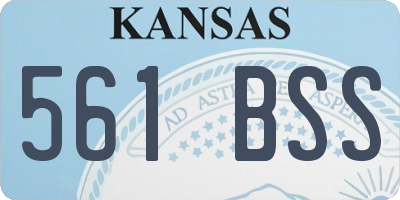 KS license plate 561BSS