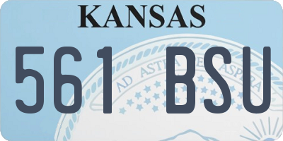 KS license plate 561BSU