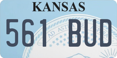 KS license plate 561BUD