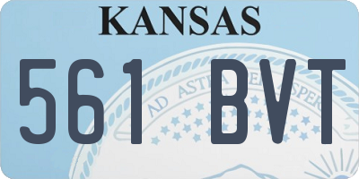 KS license plate 561BVT