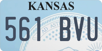 KS license plate 561BVU