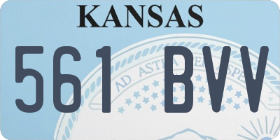 KS license plate 561BVV
