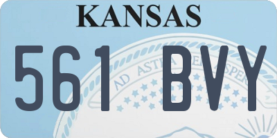 KS license plate 561BVY