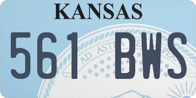 KS license plate 561BWS
