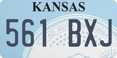 KS license plate 561BXJ
