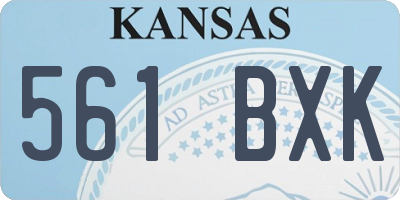 KS license plate 561BXK