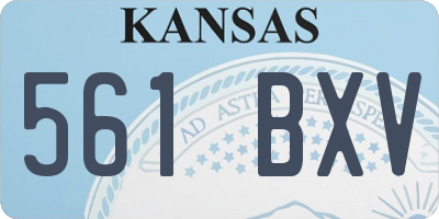 KS license plate 561BXV