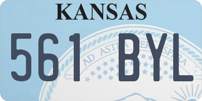 KS license plate 561BYL