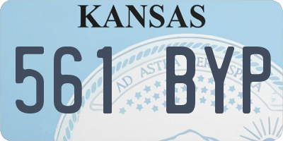 KS license plate 561BYP